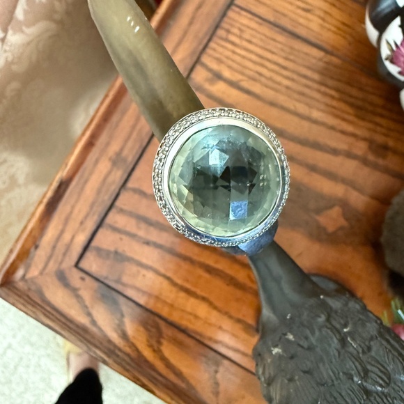 David Yurman Prasiolite and diamond ring - Picture 5 of 6